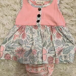 Charming Floral Diaper Cover in Pink by Marika Vera